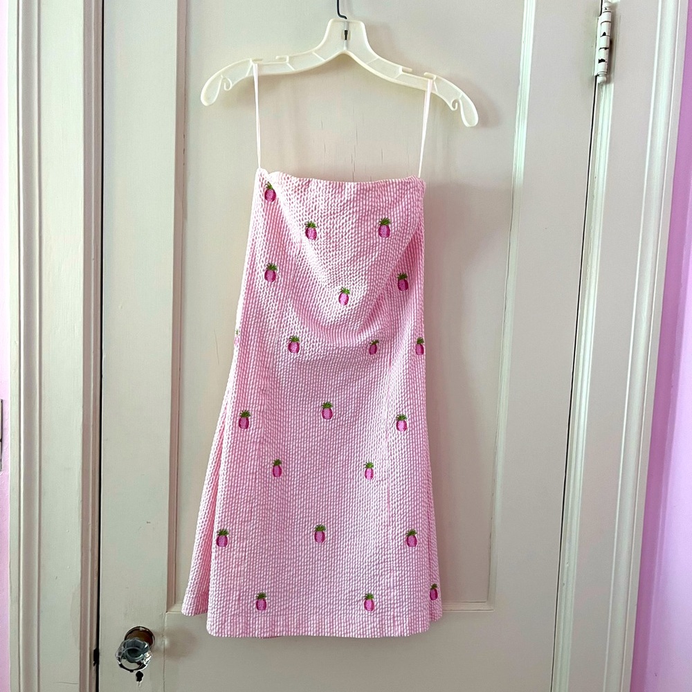 Strapless Sundress Pinstriped Womens Size 6